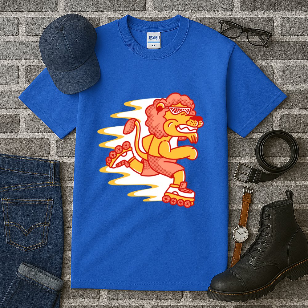 Rollerskating Lion Tall T-Shirt