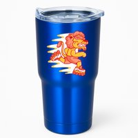 Rollerskating Lion Tumbler