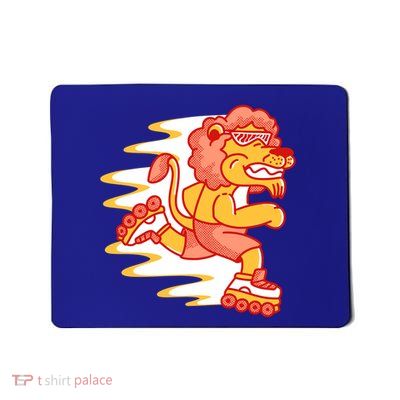 Rollerskating Lion Mousepad