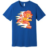 Rollerskating Lion Premium T-Shirt