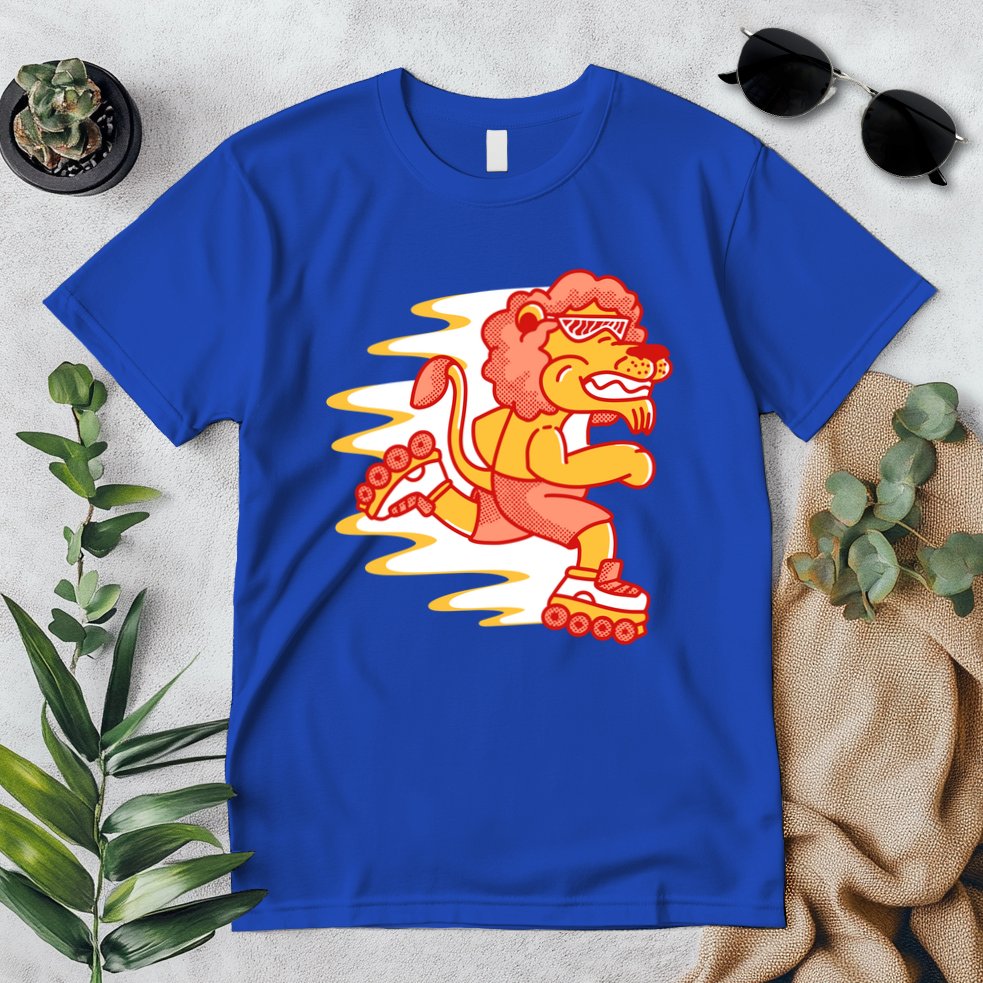 Rollerskating Lion Premium T-Shirt