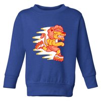 Rollerskating Lion Toddler Sweatshirt
