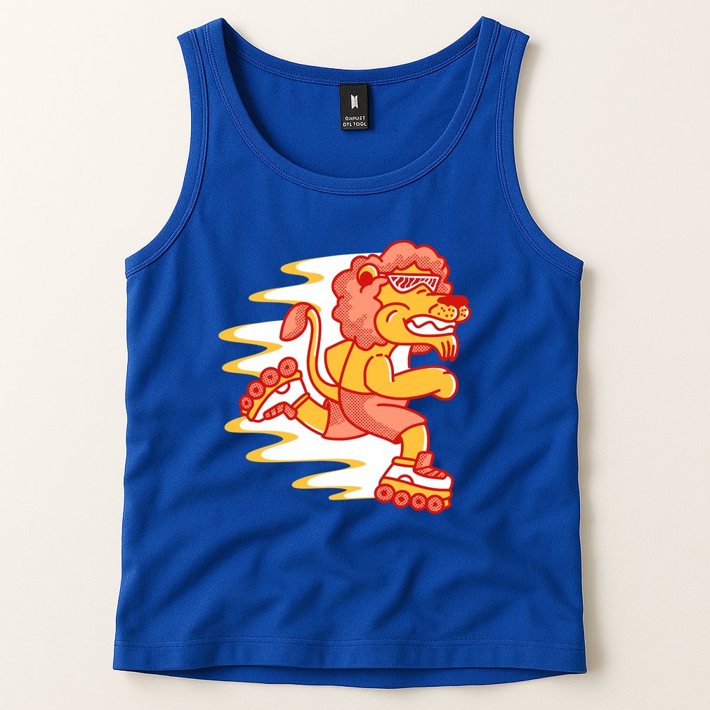 Rollerskating Lion Tank Top