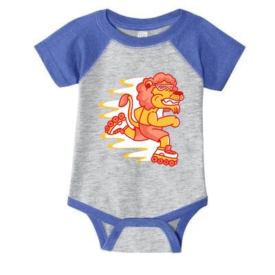 Rollerskating Lion Infant Baby Jersey Bodysuit