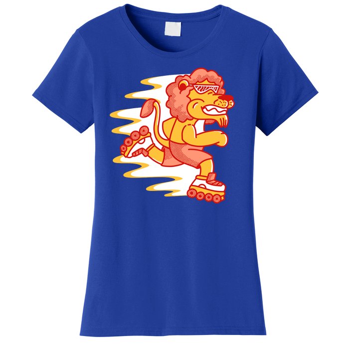 Rollerskating Lion Women's T-Shirt