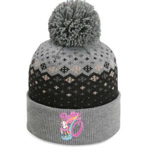 Rollin' Into 10 Skating Unicorn Birthday The Baniff Cuffed Pom Beanie