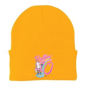 Rollin' Into 10 Skating Unicorn Birthday Knit Cap Winter Beanie