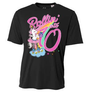 Rollin' Into 10 Skating Unicorn Birthday Cooling Performance Crew T-Shirt