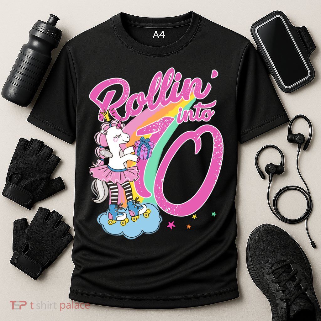 Rollin' Into 10 Skating Unicorn Birthday Performance Shirt
