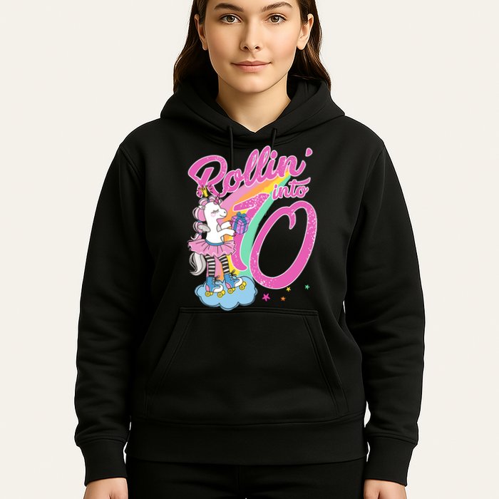 Rollin' Into 10 Skating Unicorn Birthday Hoodie