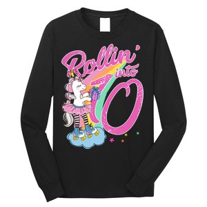 Rollin' Into 10 Skating Unicorn Birthday Long Sleeve Shirt