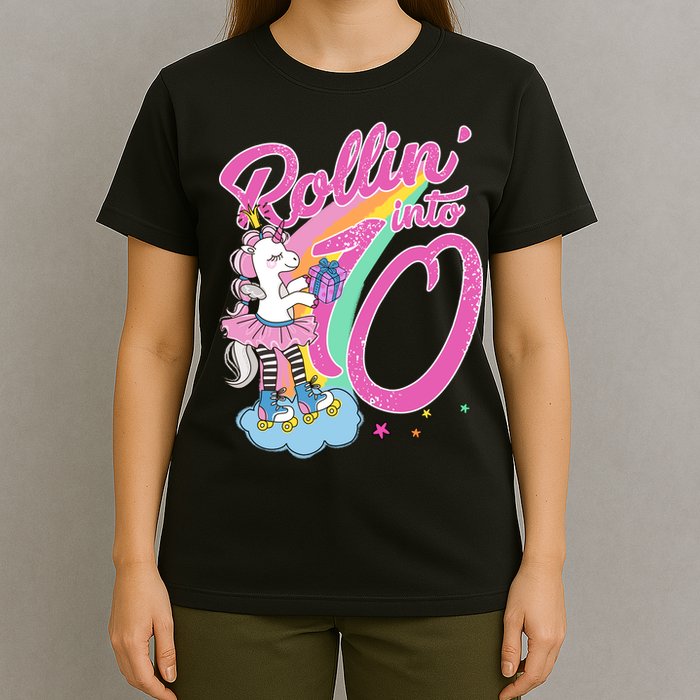Rollin' Into 10 Skating Unicorn Birthday T-Shirt