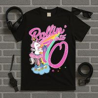 Rollin' Into 10 Skating Unicorn Birthday T-Shirt