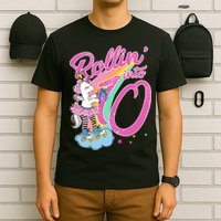 Rollin' Into 10 Skating Unicorn Birthday T-Shirt