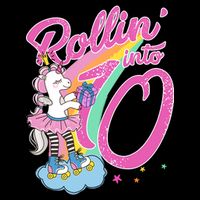 Rollin' Into 10 Skating Unicorn Birthday T-Shirt