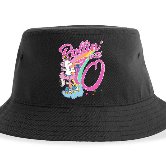 Rollin' Into 10 Skating Unicorn Birthday Sustainable Bucket Hat