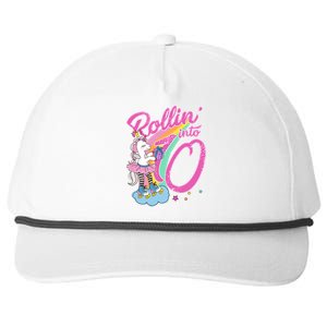 Rollin' Into 10 Skating Unicorn Birthday Snapback Five-Panel Rope Hat