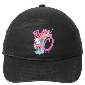 Rollin' Into 10 Skating Unicorn Birthday 7-Panel Snapback Hat