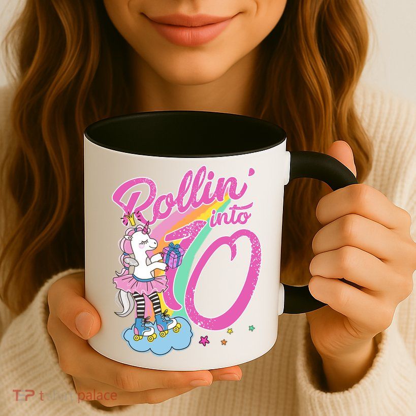 Rollin' Into 10 Skating Unicorn Birthday Mug