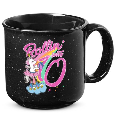 Rollin' Into 10 Skating Unicorn Birthday 15oz Campfire Ceramic Mug