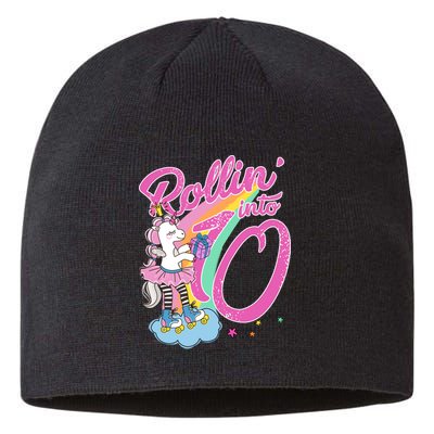 Rollin' Into 10 Skating Unicorn Birthday Sustainable Beanie