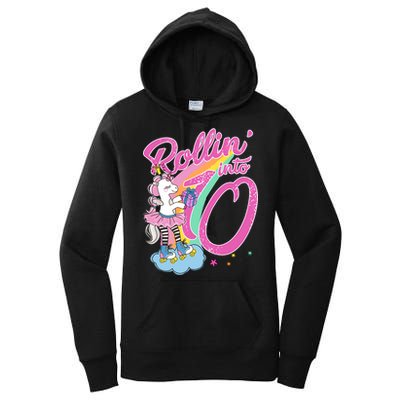 Rollin' Into 10 Skating Unicorn Birthday Women's Pullover Hoodie