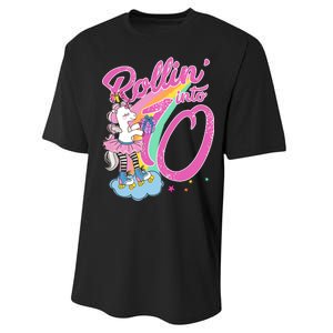 Rollin' Into 10 Skating Unicorn Birthday Performance Sprint T-Shirt