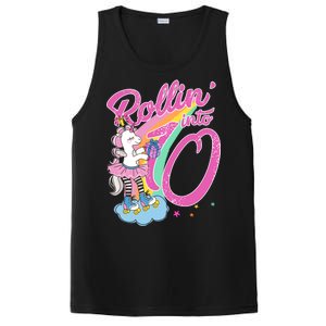 Rollin' Into 10 Skating Unicorn Birthday PosiCharge Competitor Tank