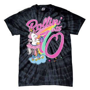 Rollin' Into 10 Skating Unicorn Birthday Tie-Dye T-Shirt