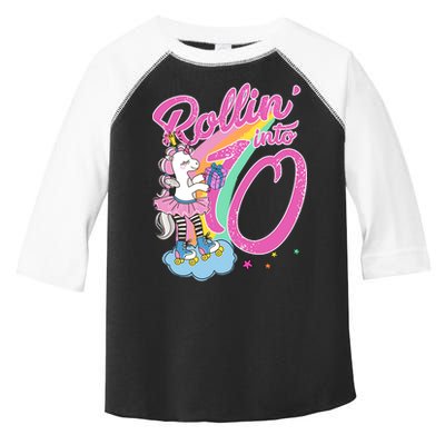 Rollin' Into 10 Skating Unicorn Birthday Toddler Fine Jersey T-Shirt