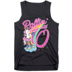 Rollin' Into 10 Skating Unicorn Birthday Tank Top