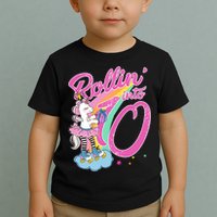 Rollin' Into 10 Skating Unicorn Birthday Toddler T-Shirt