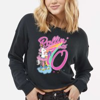 Rollin' Into 10 Skating Unicorn Birthday Cropped Pullover Crew