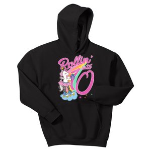 Rollin' Into 10 Skating Unicorn Birthday Kids Hoodie