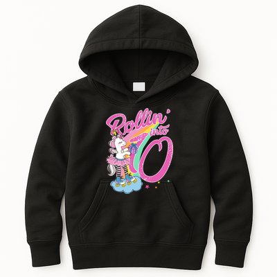 Rollin' Into 10 Skating Unicorn Birthday Kids Hoodie