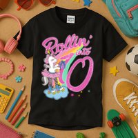 Rollin' Into 10 Skating Unicorn Birthday Kids T-Shirt
