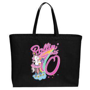 Rollin' Into 10 Skating Unicorn Birthday Cotton Canvas Jumbo Tote