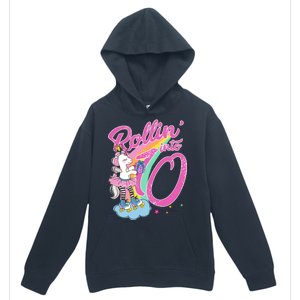 Rollin' Into 10 Skating Unicorn Birthday Urban Pullover Hoodie