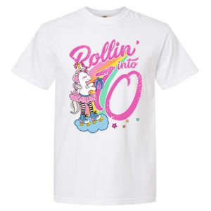 Rollin' Into 10 Skating Unicorn Birthday Garment-Dyed Heavyweight T-Shirt