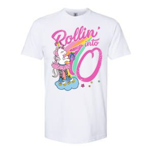 Rollin' Into 10 Skating Unicorn Birthday Softstyle CVC T-Shirt