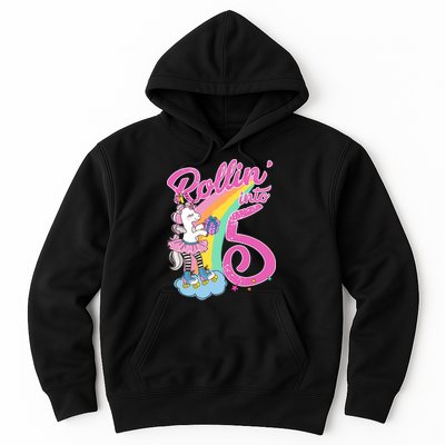 Rollin' Into 5 Skating Unicorn  Hoodie