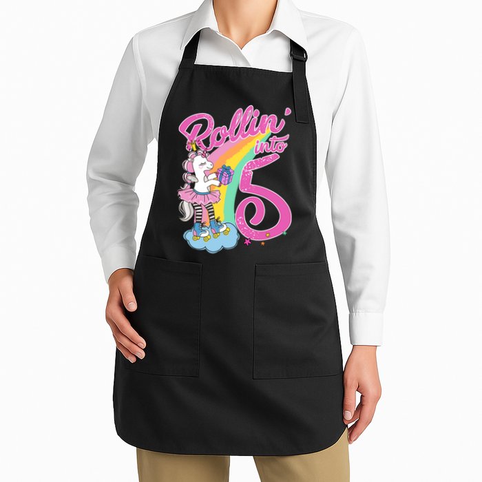 Rollin' Into 5 Skating Unicorn  Apron