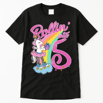 Rollin' Into 5 Skating Unicorn  Tall T-Shirt