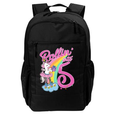 Rollin' Into 5 Skating Unicorn  Daily Commute Backpack