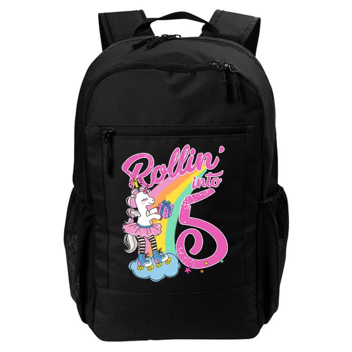 Rollin' Into 5 Skating Unicorn  Daily Commute Backpack