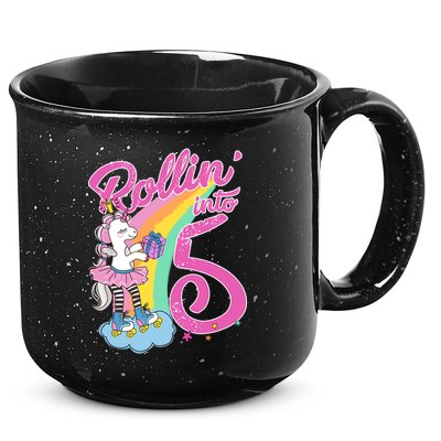 Rollin' Into 5 Skating Unicorn  15oz Campfire Ceramic Mug