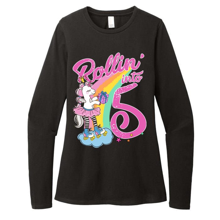 Rollin' Into 5 Skating Unicorn  Womens CVC Long Sleeve Shirt