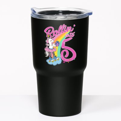 Rollin' Into 5 Skating Unicorn  Tumbler