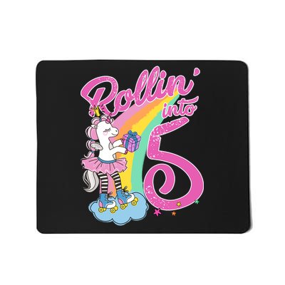 Rollin' Into 5 Skating Unicorn  Mousepad
