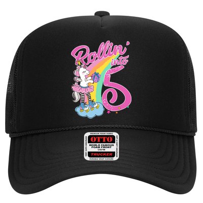 Rollin' Into 5 Skating Unicorn  Trucker Hat